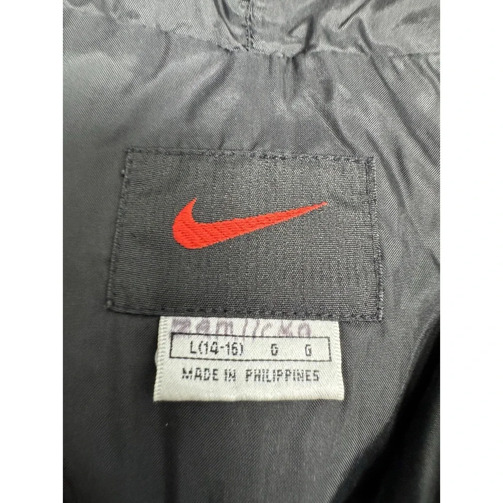 Vintage Nike Jacket Youth Large 14-16 Green Windbreaker Center Swoosh 90s Y2K